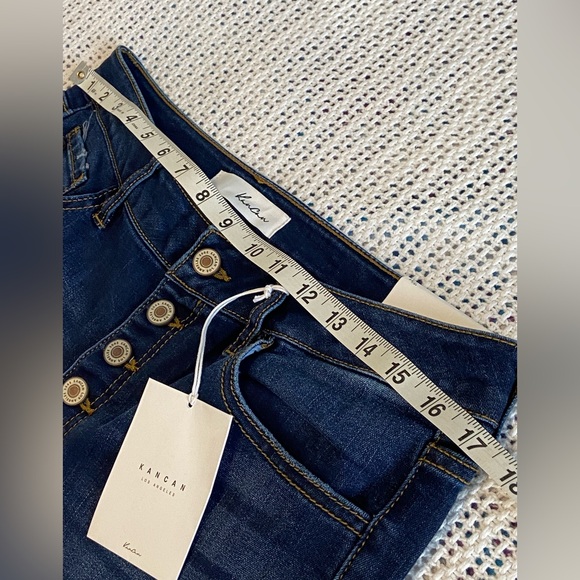 KanCan Hi Rise Supper Skinny Button Fly Dark Wash Jeans Size 15/31 x 30” - Picture 15 of 15
